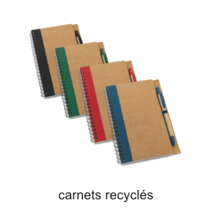 carnets papier recyclé